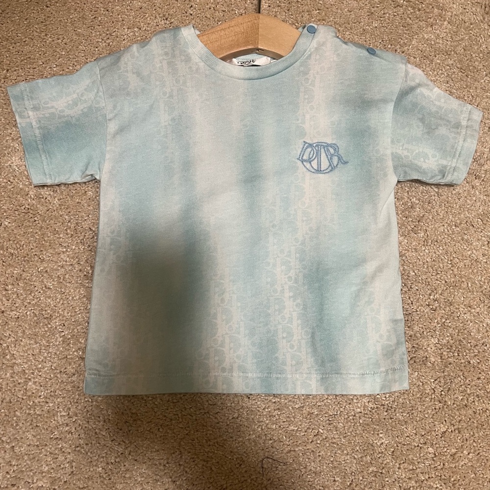 Dior Kids Sky Blue Short Sleeve Tee